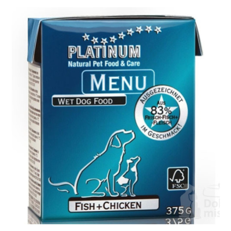 Platinum Menu Fisch+Chicken 375g + Množstevná zľava Platinum Natural