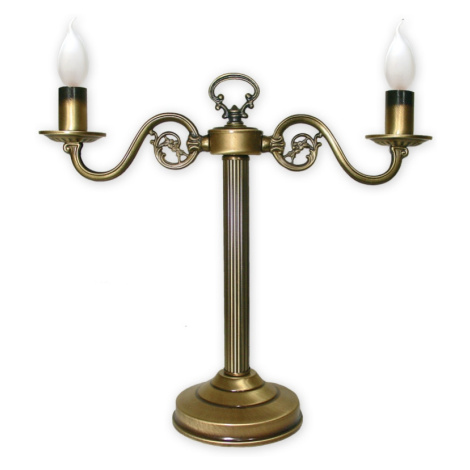 Stolná lampa Lemir 388/L2 Svietnik patina