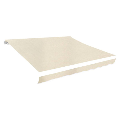vidaXL Náhradná látka na markízu, krémová, 380x295 cm, polyester