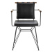 Dizajnová kovová stolička s polstrovaním nebula - čierna/buk