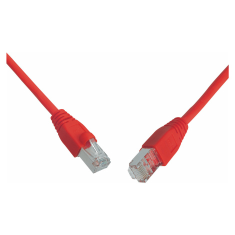 Patch kabel CAT6 SFTP PVC 0,5m červený snag-proof C6-315RD-0,5MB Solarix