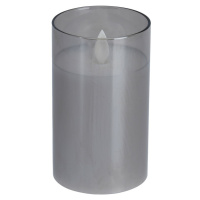 LED sviečka v skle Agide, reálny plameň, 7,5 x 12,5 cm, teplá biela