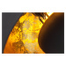 LuxD 17525 Dizajnová závesná lampa STAGE 3 čierna/zlatá závesné svietidlo