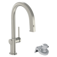 Hansgrohe Aqittura M91, filterSystem 210, vyťahovací výtok, 1jet, sBox, vzhľad nerezu, HAN-76826