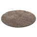 Kusový koberec Life Shaggy 1500 mocca kruh Rozmery koberca: 80x80 kruh