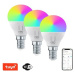 Immax NEO LITE Smart 3× žiarovka LED E14 6 W RGB + CCT farebná a biela, stmievateľná, WiFi, P45