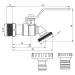 Deante Deante, 3/4" guľový záhradný ventil z mosadze s adaptérom, VFA_252L