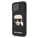Plastové puzdro Karl Lagerfeld na Apple iPhone 14 Pro KLHCP14LKH3DBK 3D Rubber Karl`s Head čiern