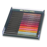 Popisovače Faber-Castell Pitt Artist Pen Brush - 12 ks, jesenné farby