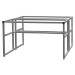 workalu® Hliníkový dielenský stôl, základný rám obojstranný bedrunka hirth