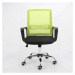 KONDELA Apolo kancelárska stolička s podrúčkami zelená / čierna