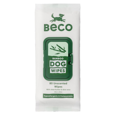 BECO Bamboo čistiace obrúsky pre psov neparfumované 80 ks BeCoThings