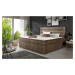 NABBI Spezia 160 čalúnená manželská posteľ s úložným priestorom hnedá