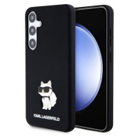 Karl Lagerfeld Liquid Silicone Choupette NFT Zadný Kryt pre Samsung Galaxy S24+ Black