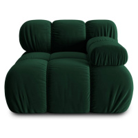 Zelený zamatový modul pohovky (pravý roh) Bellis – Micadoni Home