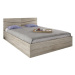 Drevená posteľ Arkadia 140x200 cm, dub sonoma, bez matraca