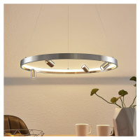 Lucande Paliva závesné LED svietidlo, 64 cm, nikel