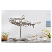 Dekoračná socha žralok AMEIS 70 cm Dekorhome Strieborná,Dekoračná socha žralok AMEIS 70 cm Dekor