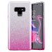 Silikónové puzdro na Apple iPhone 15 Plus Shine Bling ružovo-strieborné