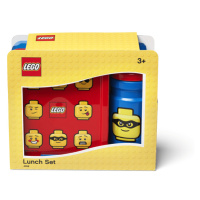 LEGO® ICONIC Classic desiatový set (fľašu a box) - červená / modrá