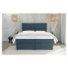 Tmavomodrá boxspring posteľ s úložným priestorom 140x200 cm Lola – Ropez