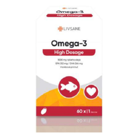 LIVSANE Omega-3 High Dosage kapsule s rybím olejom 60cps