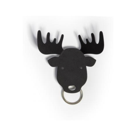 Vešiačik na kľúče Qualy Moose Key Holder, los čierny