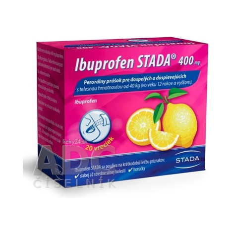 Ibuprofen STADA 400 mg perorálny prášok