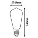 Rabalux Dekoratívna LED filament žiarovka s točeným vláknom, jantárová, E27, ST64, 4W, 300lm, 22