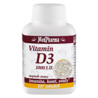 MEDPHARMA Vitamín D3 1000 i.u. 107 kapsúl