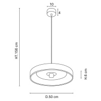 MARKET SET Portinatx závesné svetlo Ø50cm terakota