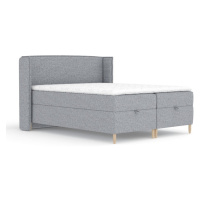 Sivá boxspring posteľ s úložným priestorom 180x200 cm Monpelli – Maison de Rêve