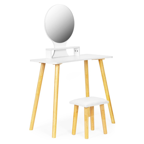 Kosmetický toaletní stolek s taburetem Elegant bílý MODERNHOME