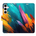 Flipové puzdro iSaprio - Orange Paint 02 - Samsung Galaxy S24+