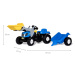 Šlapací traktor s prívesom a lyžicou Rolly Toys 023929 New Holland