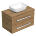 Kúpeľňová skrinka s krytom SAT Cube Way 80x71x46 cm Hickory dub CUBE46803DH45