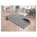 Kusový koberec Twin Supreme 103433 Palma black creme – na ven i na doma - 80x250 cm NORTHRUGS - 