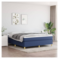 vidaXL Posteľný rám boxspring s matracom modrý 180x200 cm látka