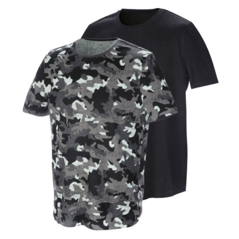 PARKSIDE® Pánske tričko, 2 kusy (S (44/46), čierna/vzor)