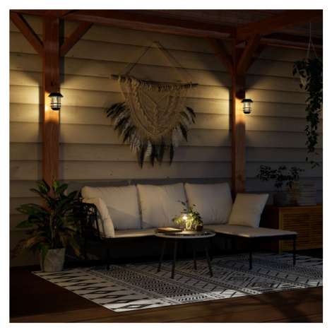 vidaXL Solárne vonkajšie nástenné svietidlá 4 ks biele