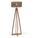 Stojacia lampa s bambusovým tienidlom v čierno-prírodnej farbe (výška 145 cm) Java – Good&amp;Mo