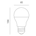 Žiarovka LED 18W, E27 - A60, 3000K, 1890lm, Ra 80, 240° (Kobi)