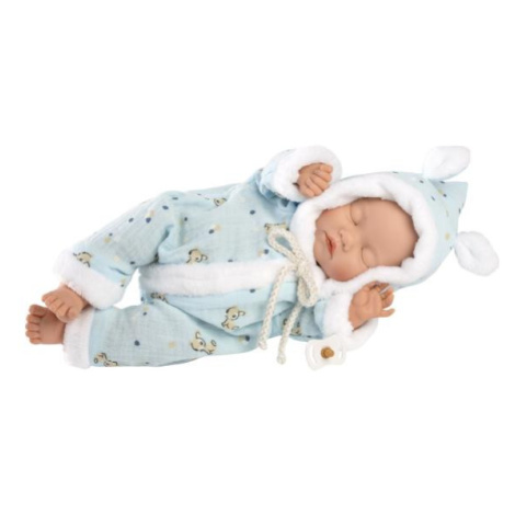 Llorens 63301 LITTLE BABY - spiaca realistická bábika bábätko s mäkkým látkovým telom - 32