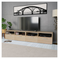 vidaXL TV stolíky, 2 ks, drevotrieska, 95x35x36 cm, dubová farba