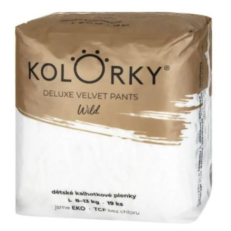 KOLORKY Deluxe velvet pants Wild XL (12-16 kg) - jednorázové nohavičkové ekoplienky