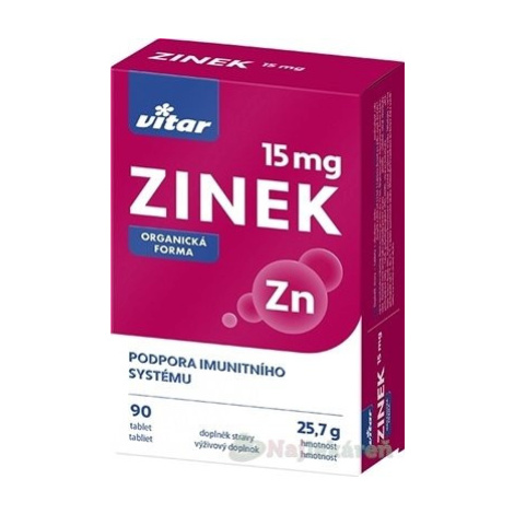 VITAR Zinok 15 mg 90 tabliet