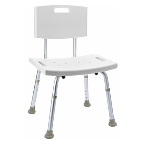 SAPHO A00602101 Handicap stolička s operadlom, nastaviteľná výška, biela AQUALINE
