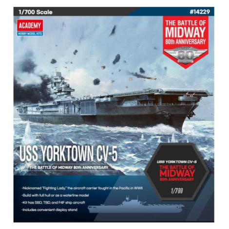 Model Kit loď 14229 - USS Yorktown CV-5 