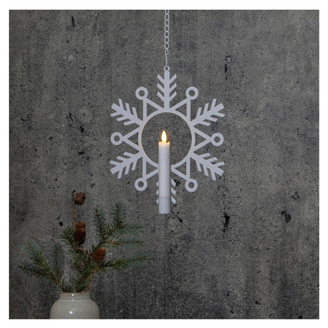 Dekoračná LED lampa Flamme Snow, vosková sviečka Star Trading