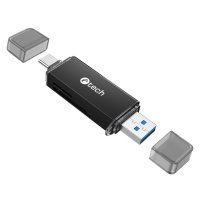 Čtečka karet C-tech UCR-02-AL, USB 3.0 TYPE A/ TYPE C, SD/micro SD